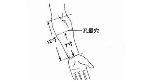 十二个穴位关键时候能救命,请收藏   取穴: 孔最穴在前臂掌面的桡侧缘